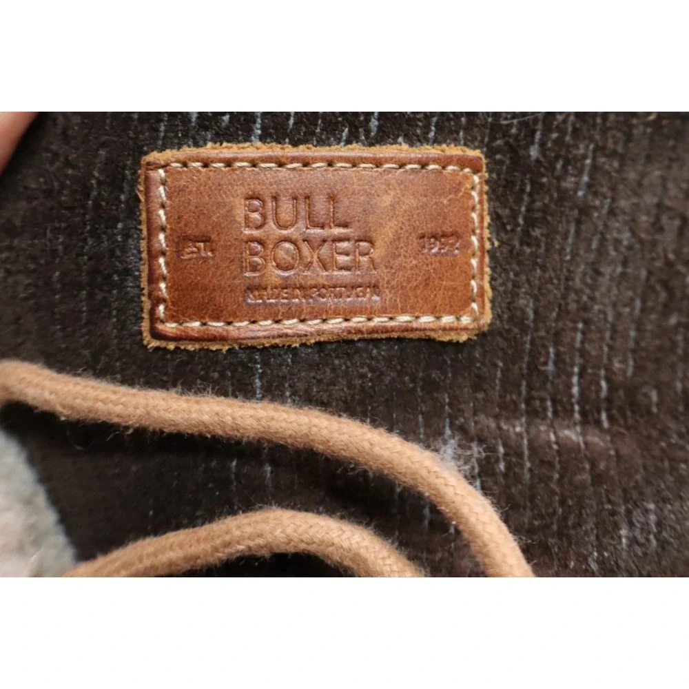 Bullboxer Zander II Lace-Up Leather Sherpa Lining Ankle Boots Mens Size 12 Brown